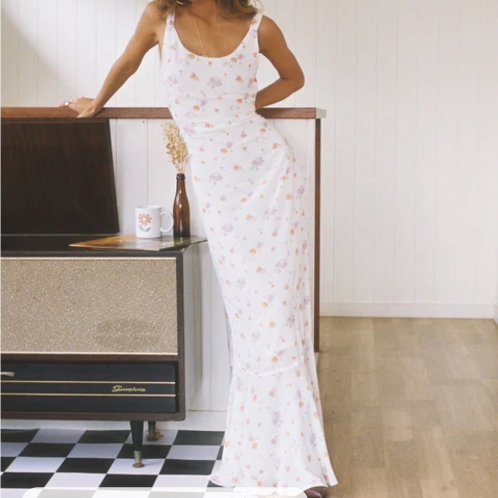 Princess Polly White Floral Maxi Dress
